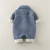 Denim Fleece Jumpsuit