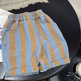 Striped Denim Short